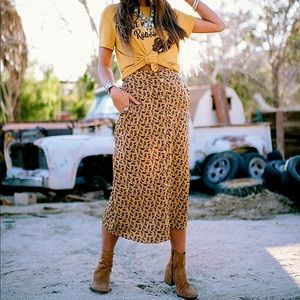 Show Me Your Mumu Sharon Skirt Wild West Paisley Midi Skirt Size Medium